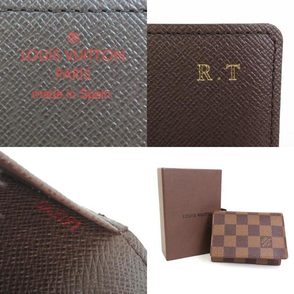 Louis Vuitton Card Ebene Visite Holder Envelope Damier Brown Carte - Picture 5 of 5